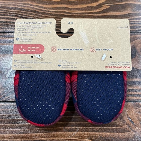 5/$20 NEW 5-6 Infant Dearfoams Plush Plaid BABY BEAR Slippers - Picture 9 of 10